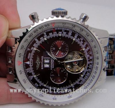 Replica Breitling chronometer Navitimer SS Brown Tourbillon 42mm Men Design Watch
